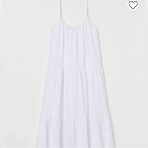 H&M White Smocked Dress C132